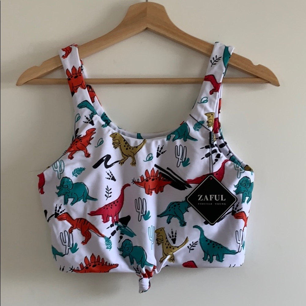 Dinosaur High Waisted Bathing Suit